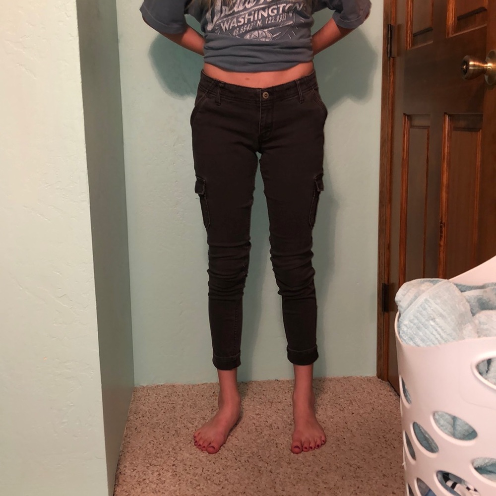 Dark grey hollister cargo pants